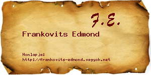 Frankovits Edmond névjegykártya
